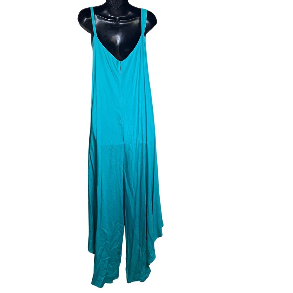 Vince Camuto Women's V-Neck Tie-Shoulder Angled-Hem Jumpsuit Size: Various - Picture 3 of 8